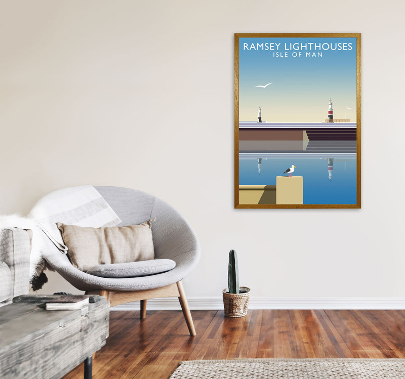 Ramsey Lighthouses (Portrait) by Richard O'Neill A1 Print Only