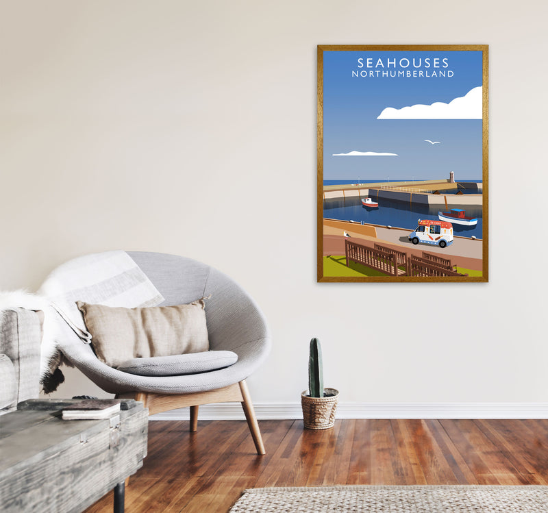 Seahouses (Portrait) by Richard O'Neill A1 Print Only