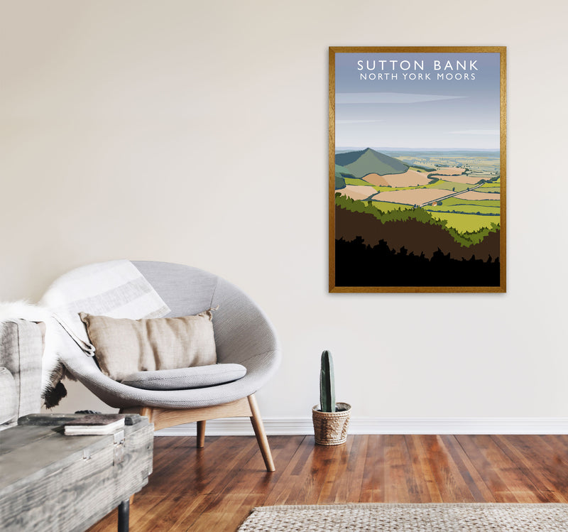 Sutton Bank (Portrait) by Richard O'Neill Yorkshire Art Print, Travel Poster A1 Print Only