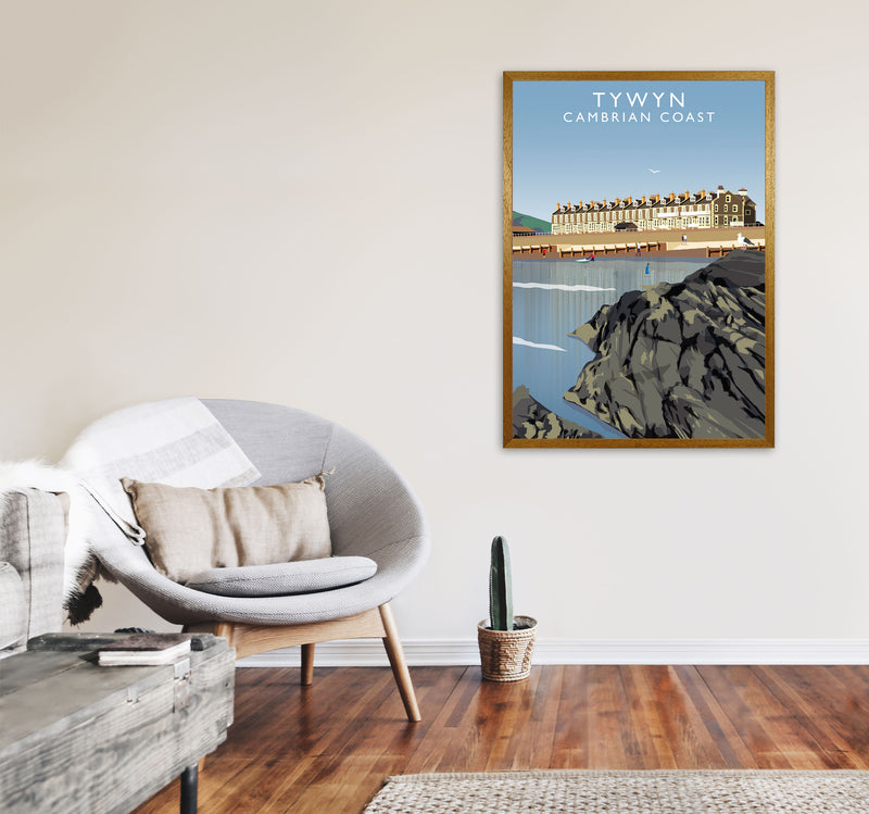 Tywyn Cambrian Coast Framed Digital Art Print by Richard O'Neill A1 Print Only