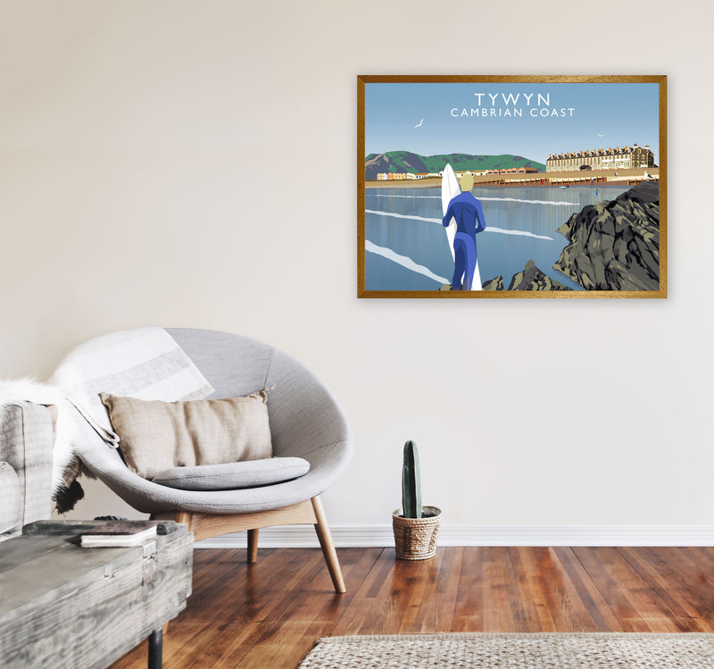 Tywyn Cambrian Coast Framed Digital Art Print by Richard O'Neill A1 Print Only