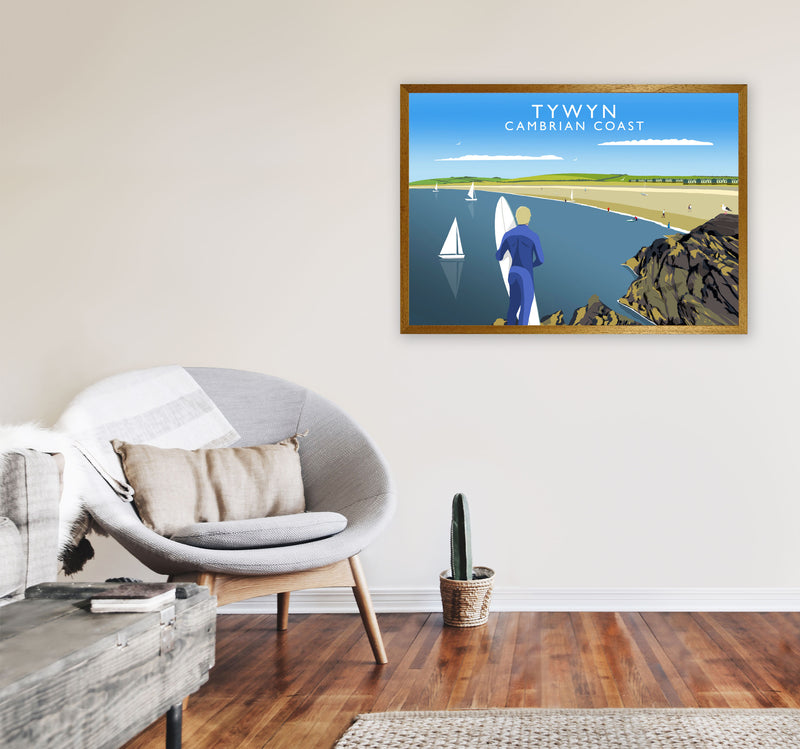 Tywyn Cambrian Coast Art Print by Richard O'Neill A1 Print Only