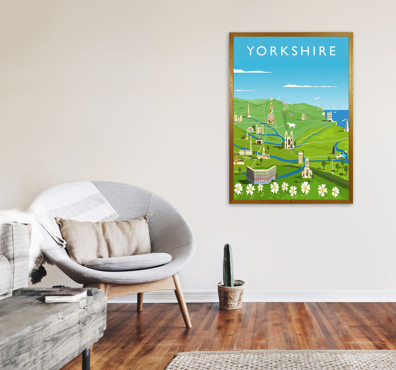 Yorkshire (Portrait) Art Print Vintage Travel Poster by Richard O'Neill A1 Print Only
