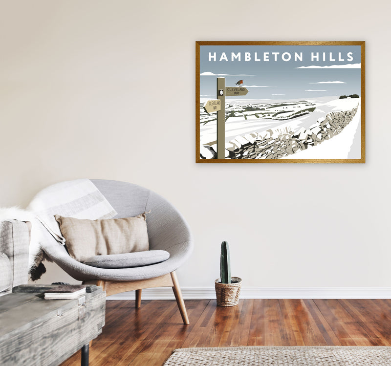 Hambleton Hills In Snow by Richard O'Neill A1 Print Only