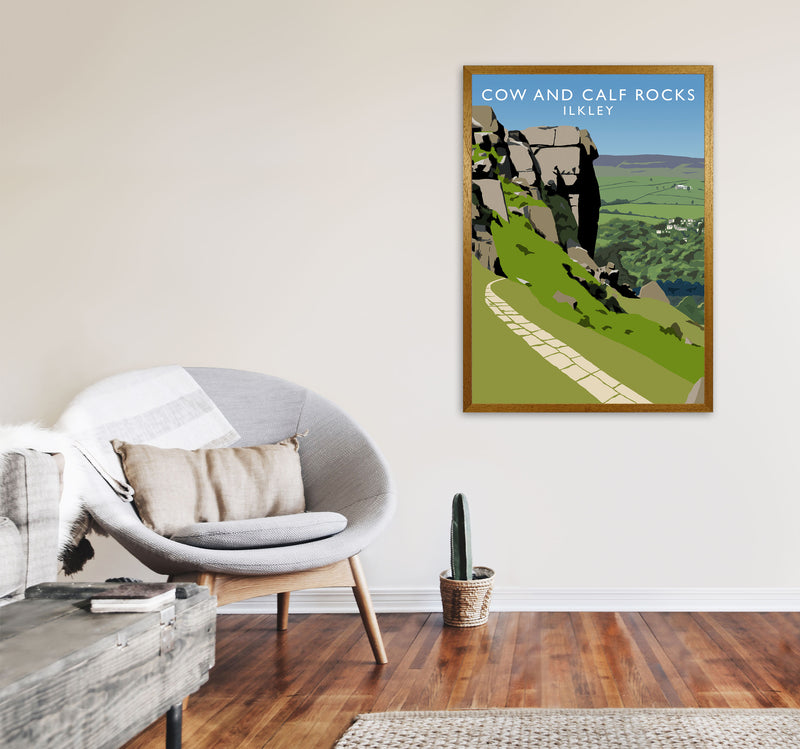 Cow And Calf Rocks Portrait by Richard O'Neill A1 Print Only