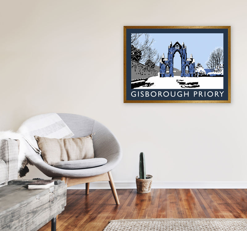 Gisborough Priory In Snow by Richard O'Neill A1 Print Only
