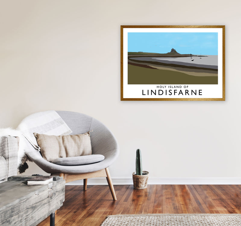 Holy Island of Lindisfarne Art Print by Richard O'Neill A1 Print Only