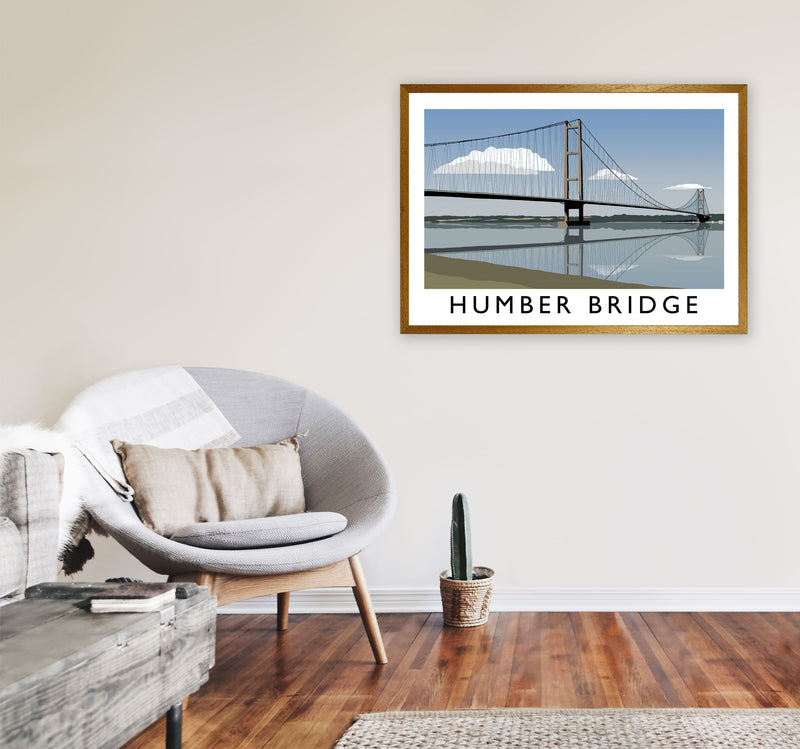 Humber Bridge Framed Digital Art Print by Richard O'Neill A1 Print Only