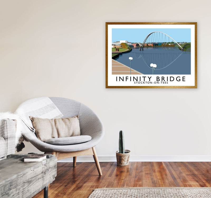 Infinity Bridge Stockton-On-Tees Art Print by Richard O'Neill A1 Print Only