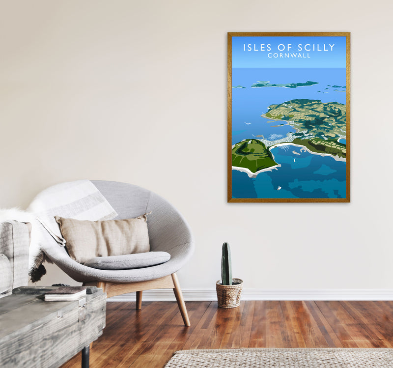 Isles of Scilly Cornwall Art Print by Richard O'Neill A1 Print Only