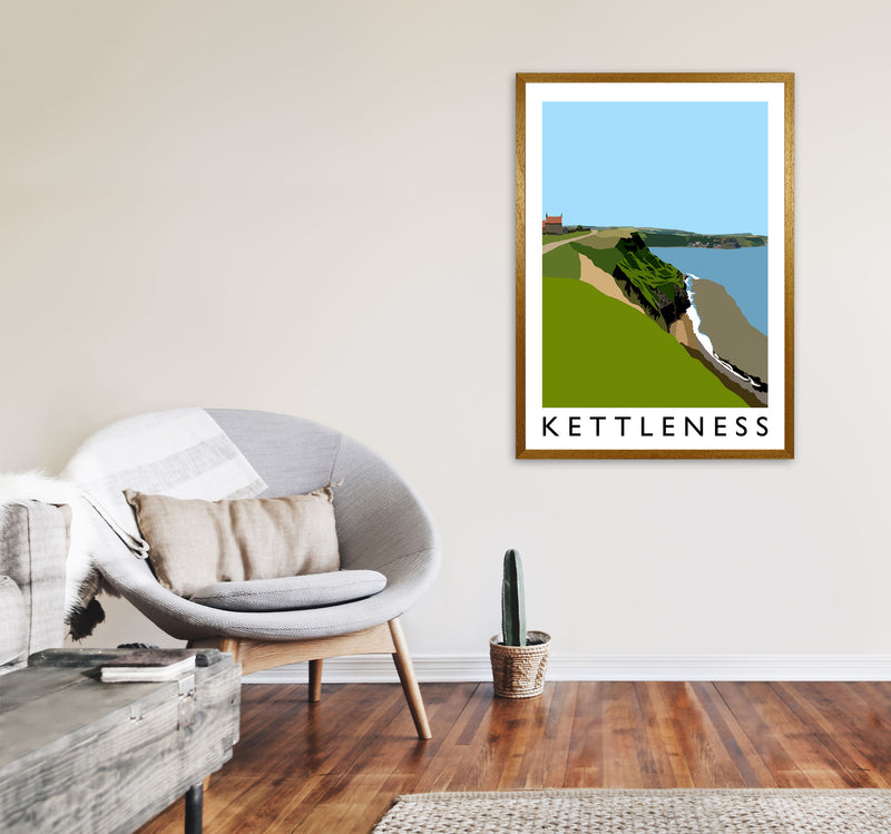 Kettleness Travel Art Print by Richard O'Neill, Framed Wall Art A1 Print Only