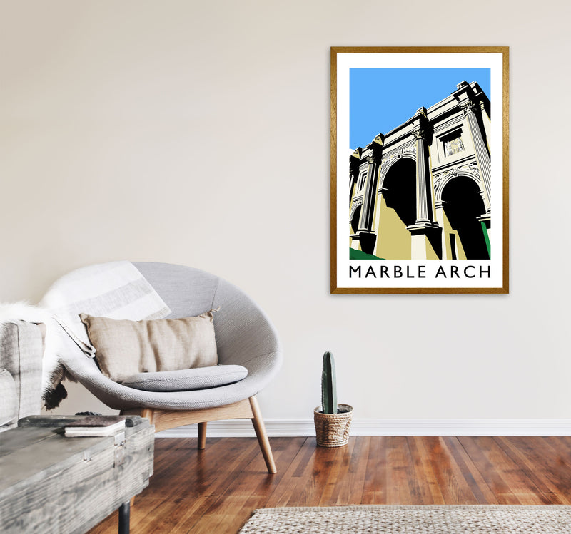 Marble Arch Travel Art Print by Richard O'Neill, Framed Wall Art A1 Print Only