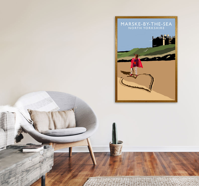 Marske-By-The-Sea North Yorkshire Travel Art Print by Richard O'Neill A1 Print Only