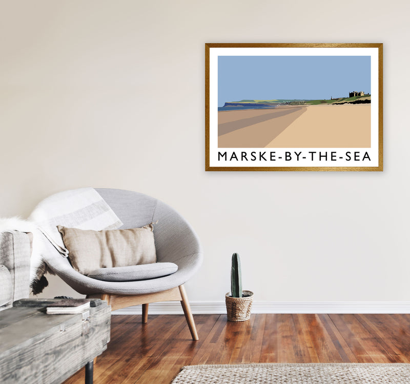 Marske-By-The-Sea Travel Art Print by Richard O'Neill, Framed Wall Art A1 Print Only