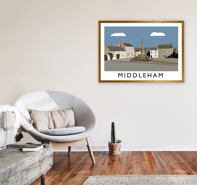 Middleham Travel Art Print by Richard O'Neill, Framed Wall Art A1 Print Only