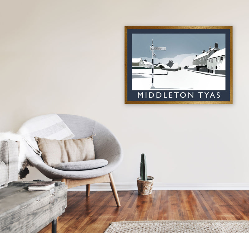 Middleton Tyas Travel Art Print by Richard O'Neill, Framed Wall Art A1 Print Only