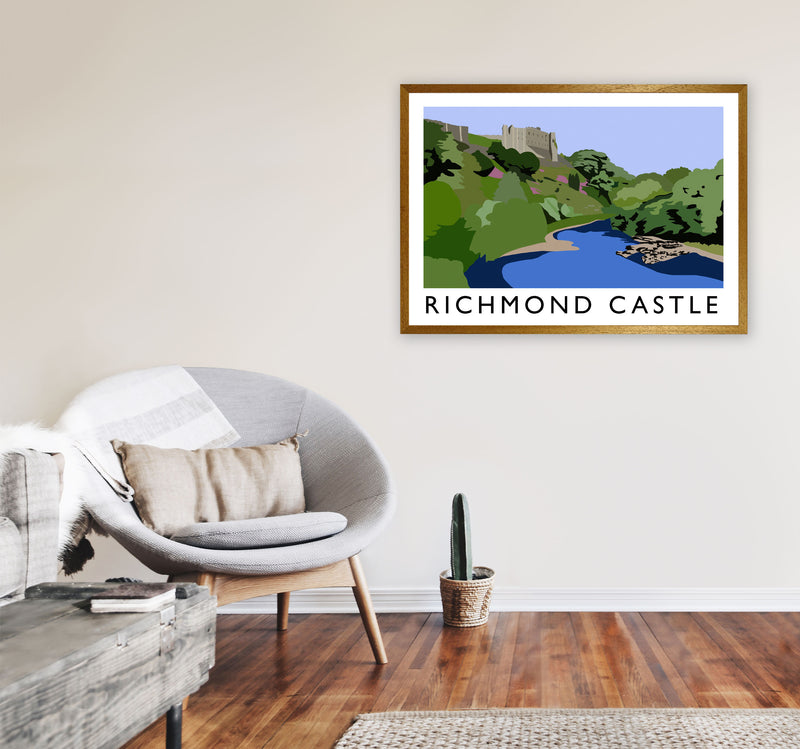 Richmond Castle Digital Art Print by Richard O'Neill, Framed Wall Art A1 Print Only