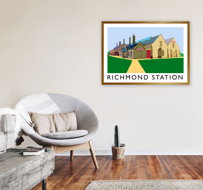 Richmond Station Travel Art Print by Richard O'Neill, Framed Wall Art A1 Print Only
