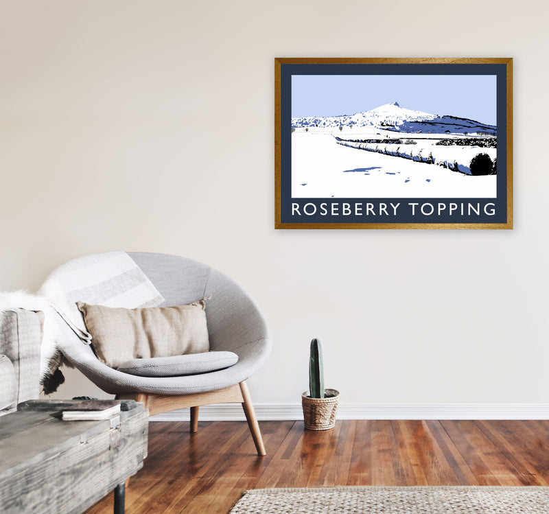 Roseberry Topping Travel Art Print by Richard O'Neill, Framed Wall Art A1 Print Only