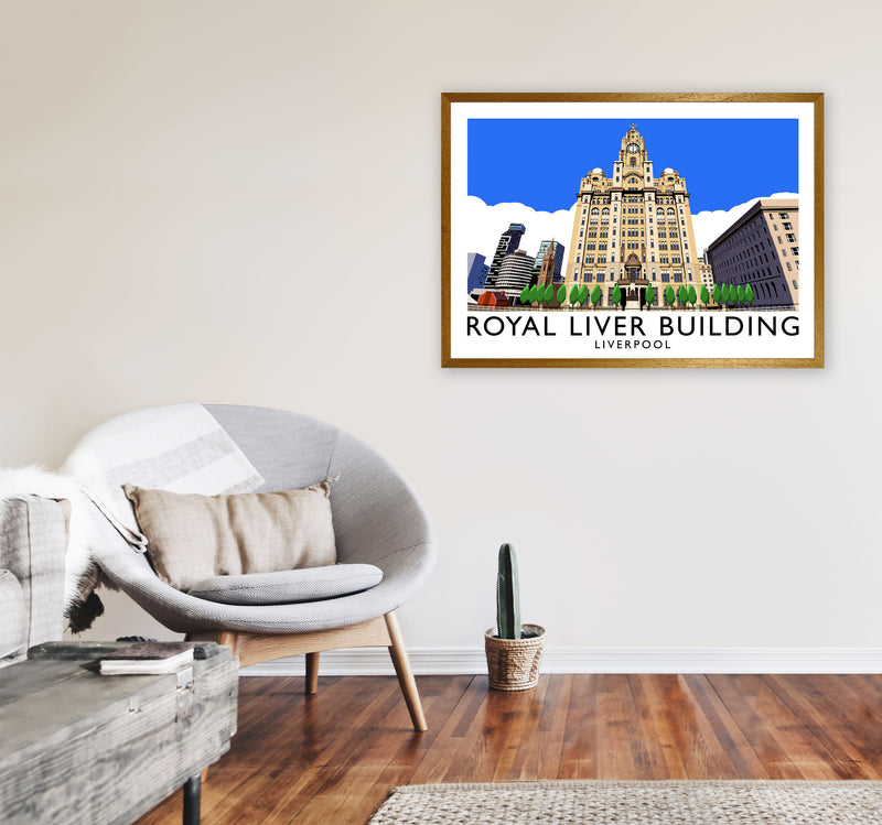 Royal Liver Building Liverpool Travel Art Print by Richard O'Neill A1 Print Only