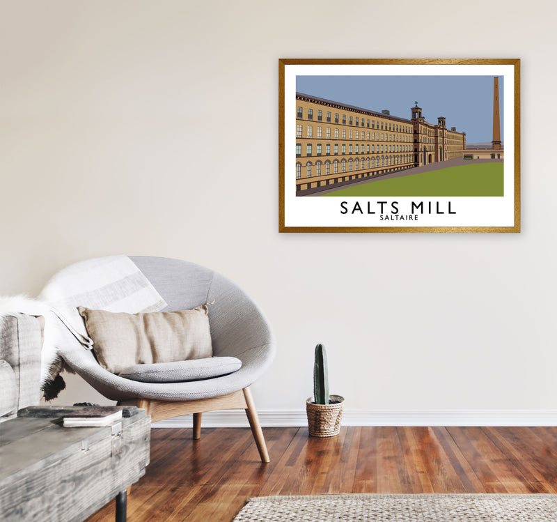 Salts Mill Travel Art Print by Richard O'Neill, Framed Wall Art A1 Print Only