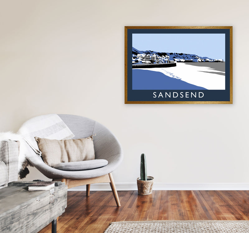 Sandsend Travel Art Print by Richard O'Neill, Framed Wall Art A1 Print Only