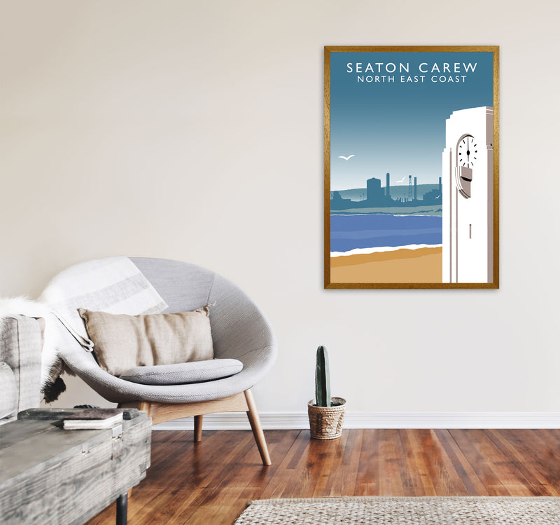 Seaton Carew North East Coast Travel Art Print by Richard O'Neill A1 Print Only