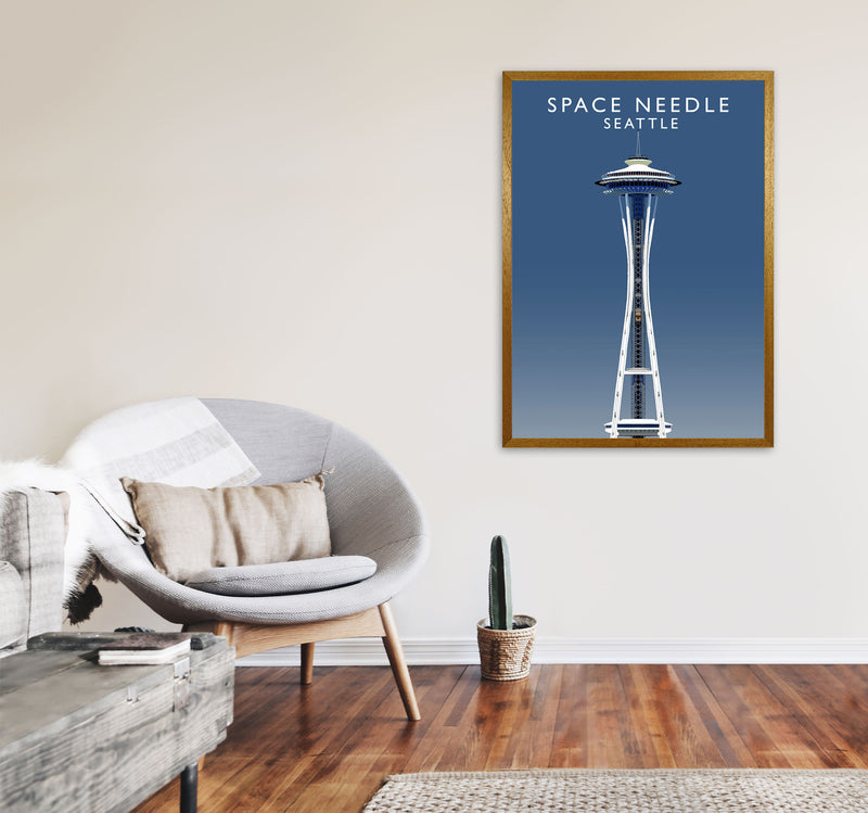 Space Needle Seattle Art Print by Richard O'Neill A1 Print Only