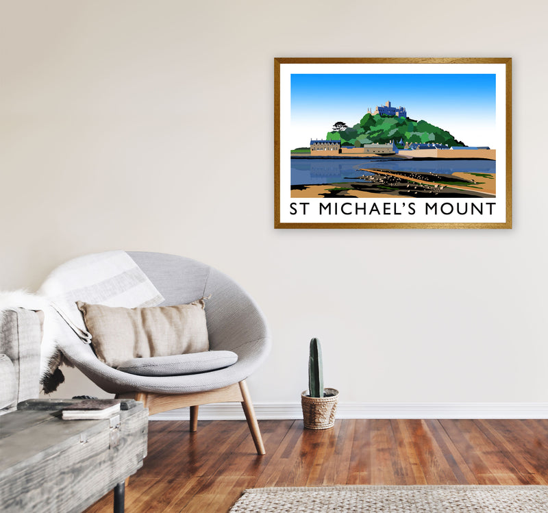 St Michael's Mount Framed Digital Art Print by Richard O'Neill A1 Print Only