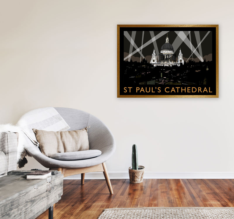 St Paul's Cathedral Framed Digital Art Print by Richard O'Neill A1 Print Only