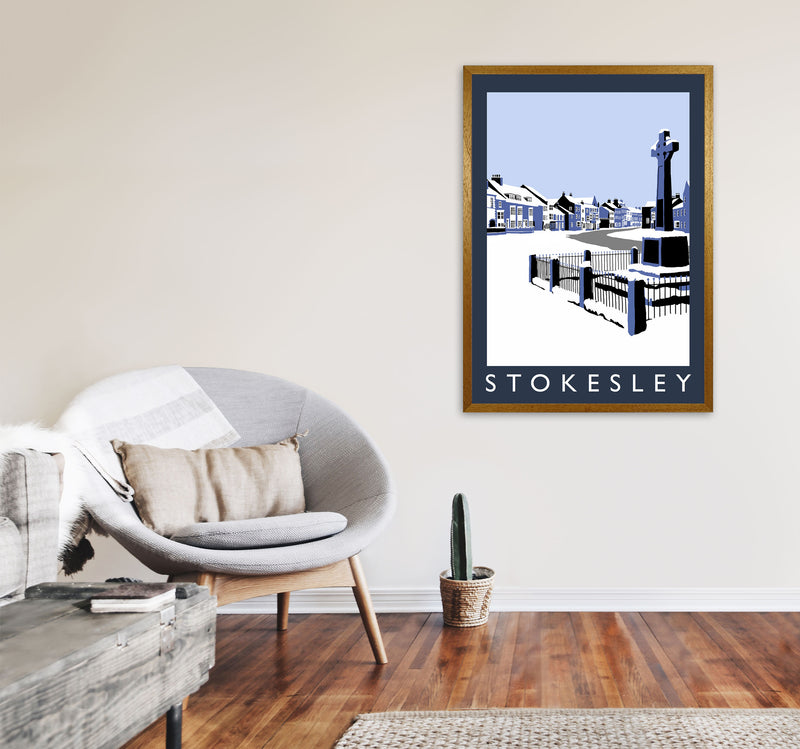 Stokesley In Snow Portrait by Richard O'Neill A1 Print Only