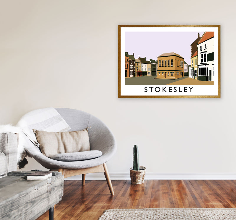 Stokesley Travel Art Print by Richard O'Neill, Framed Wall Art A1 Print Only
