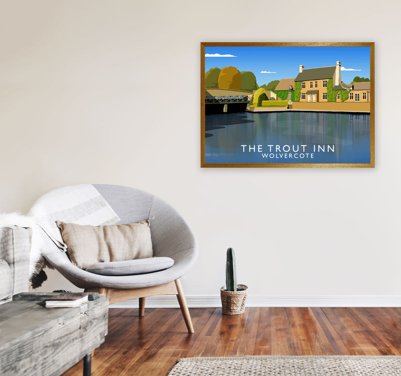 The Trout Inn Wolvercote Travel Art Print by Richard O'Neill A1 Print Only