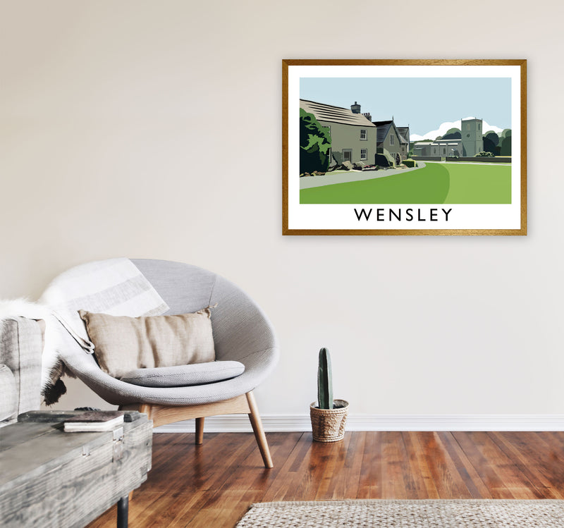 Wensley Travel Art Print by Richard O'Neill, Framed Wall Art A1 Print Only