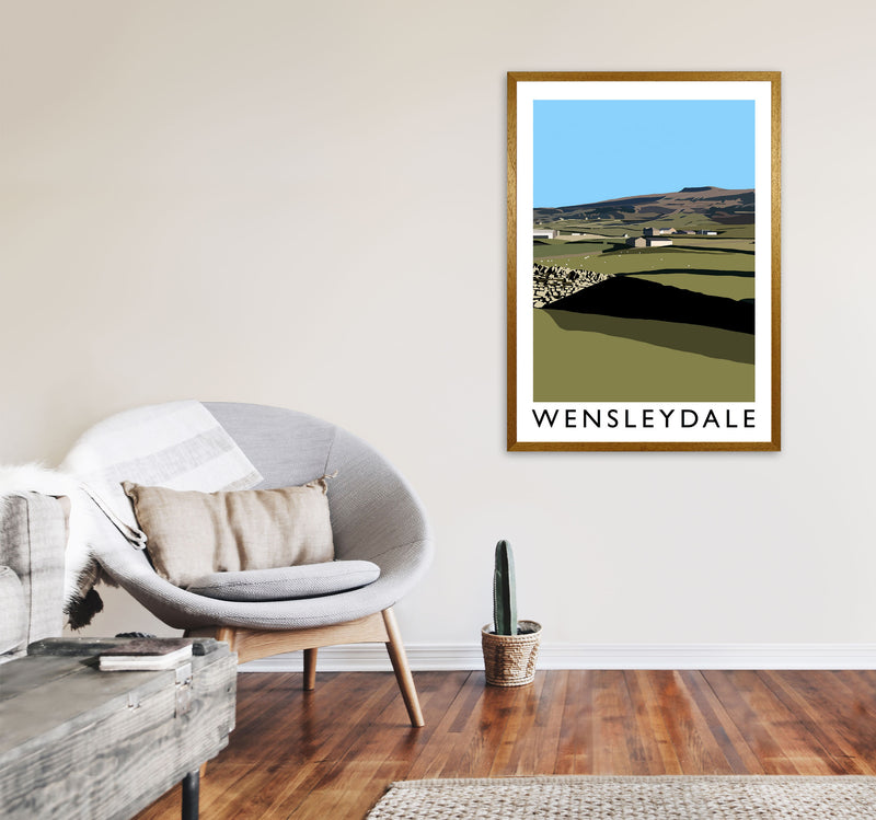 Wensleydale Travel Art Print by Richard O'Neill, Framed Wall Art A1 Print Only