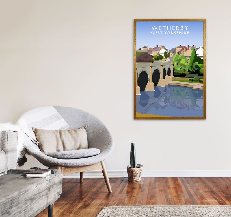 Wetherby West Yorkshire Travel Art Print by Richard O'Neill, Framed Wall Art A1 Print Only