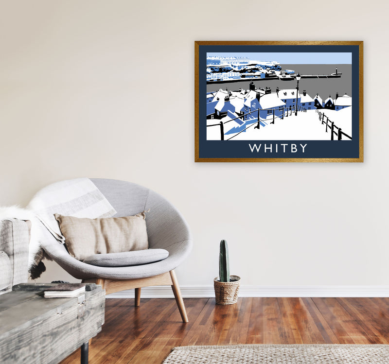 Whitby Travel Art Print by Richard O'Neill, Framed Wall Art A1 Print Only