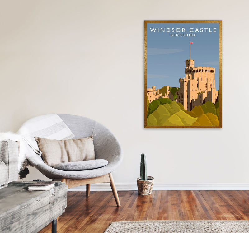 Windsor Castle Berkshire Travel Art Print by Richard O'Neill A1 Print Only