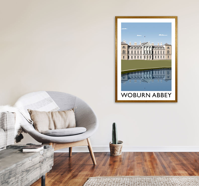 Woburn Abbey Travel Art Print by Richard O'Neill, Framed Wall Art A1 Print Only