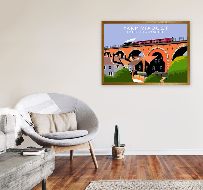 Yarm Viaduct North Yorkshire Travel Art Print by Richard O'Neill A1 Print Only