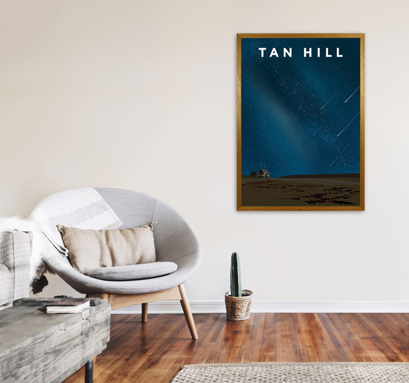 Tan Hill Travel Art Print by Richard O'Neill, Framed Wall Art A1 Print Only
