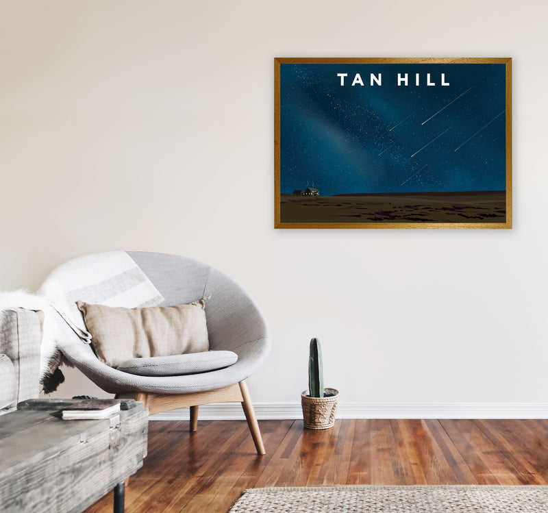 Tan Hill Travel Art Print by Richard O'Neill, Framed Wall Art A1 Print Only