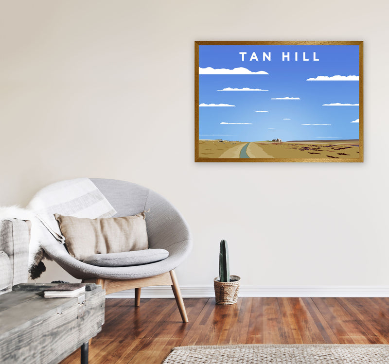 Tan Hill Digital Art Print by Richard O'Neill, Framed Wall Art A1 Print Only