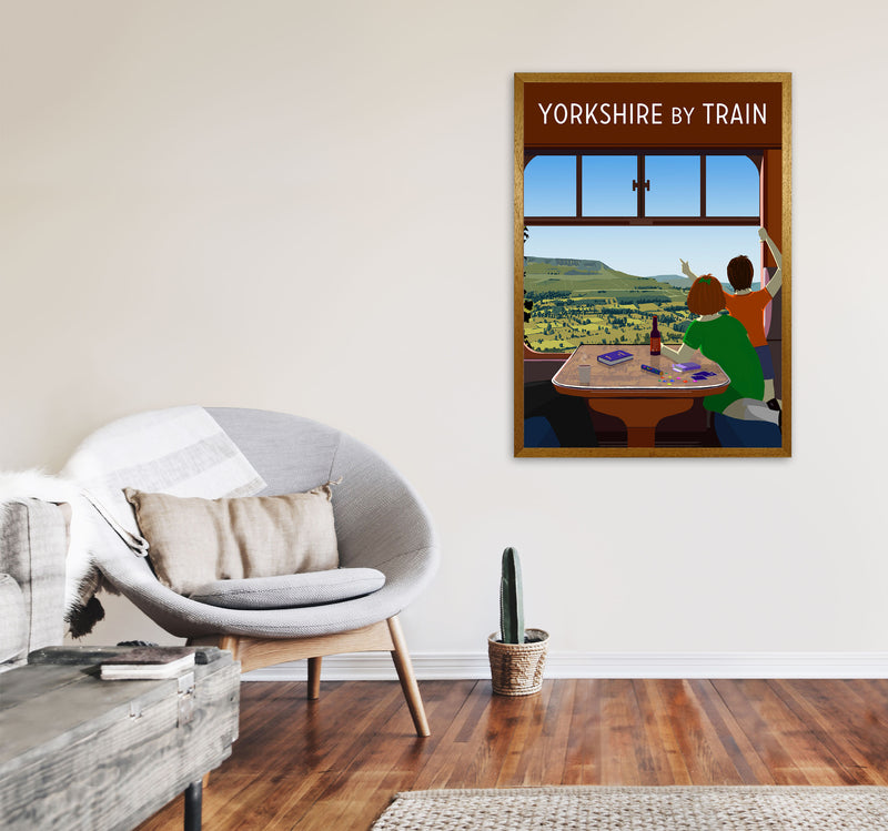 Yorkshire by Train 1 portrait by Richard O'Neill A1 Print Only