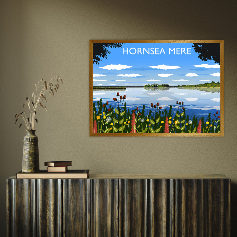 Hornsea Mere by Richard O'Neill A1 Oak Frame