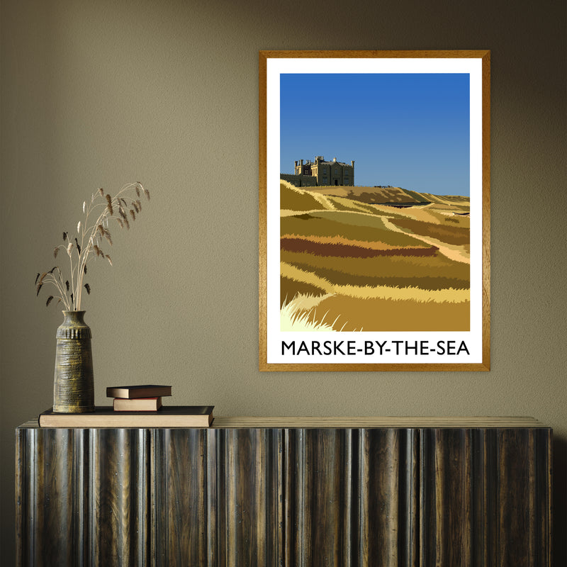Marske-by-the-Sea 3 portrait by Richard O'Neill A1 Oak Frame