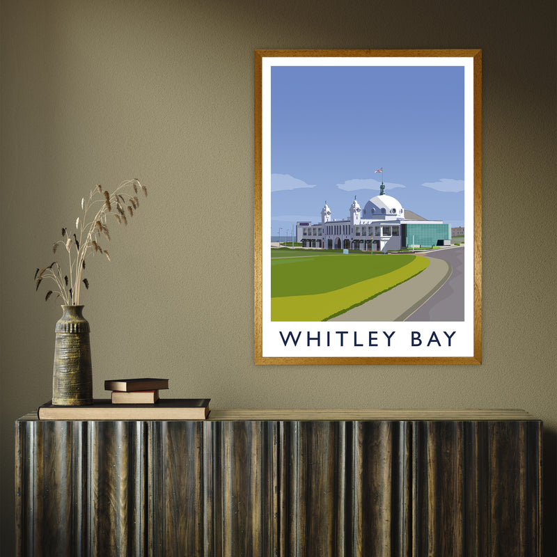 Whitley Bay portrait by Richard O'Neill A1 Oak Frame