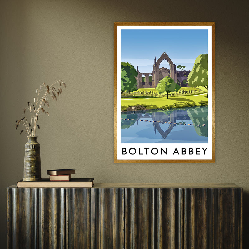 Bolton Abbey portrait by Richard O'Neill A1 Oak Frame