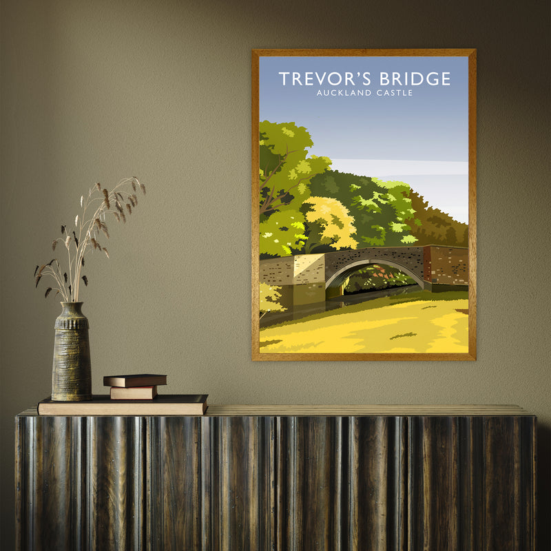 Trevor's Bridge portrait by Richard O'Neill A1 Oak Frame
