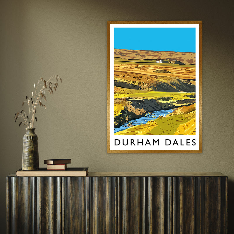 Durham Dales portrait by Richard O'Neill A1 Oak Frame